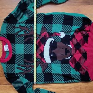Ugly Christmas Sweater Party Reindeer Holiday Tacky Cute Hipster Measurements ⬇️